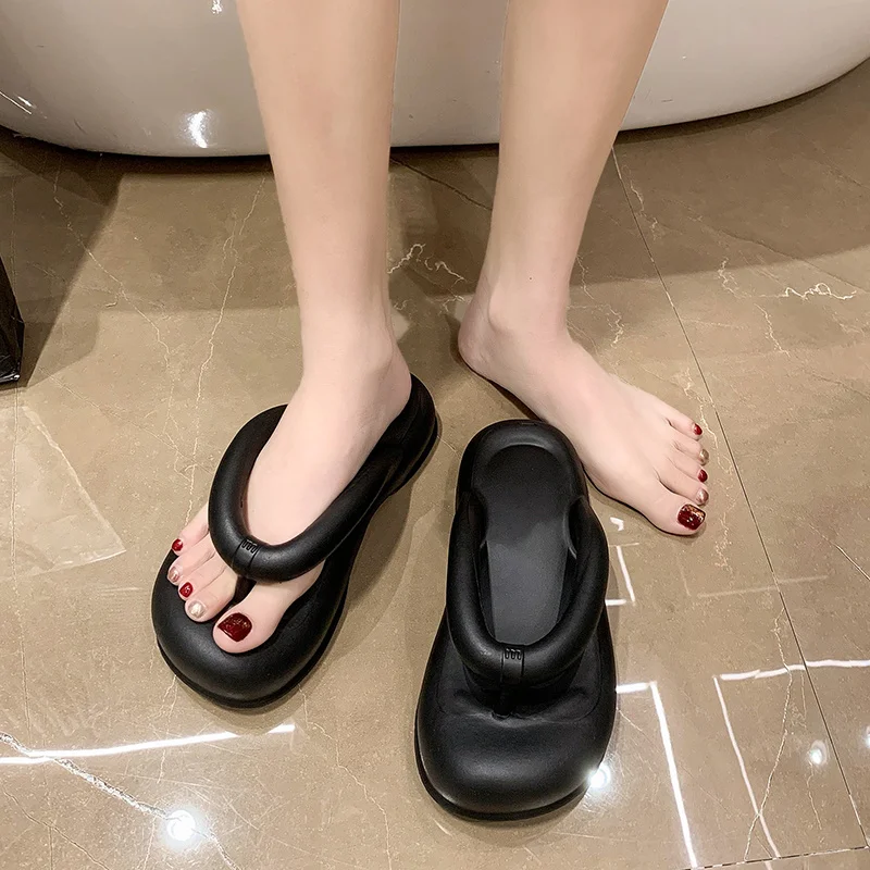 

Summer Footwear Woman Clip Toe Soft Comfortable Slippers for Women Platform Non-Slip Beach Slides Sandals New 2023