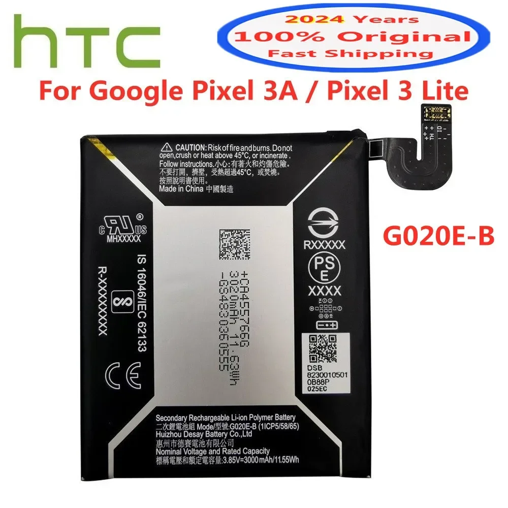 2024 года 3000 мАч G020E-B 100% оригинальный аккумулятор для HTC Google Pixel 3A/Pixel 3 lite 3Lite телефона