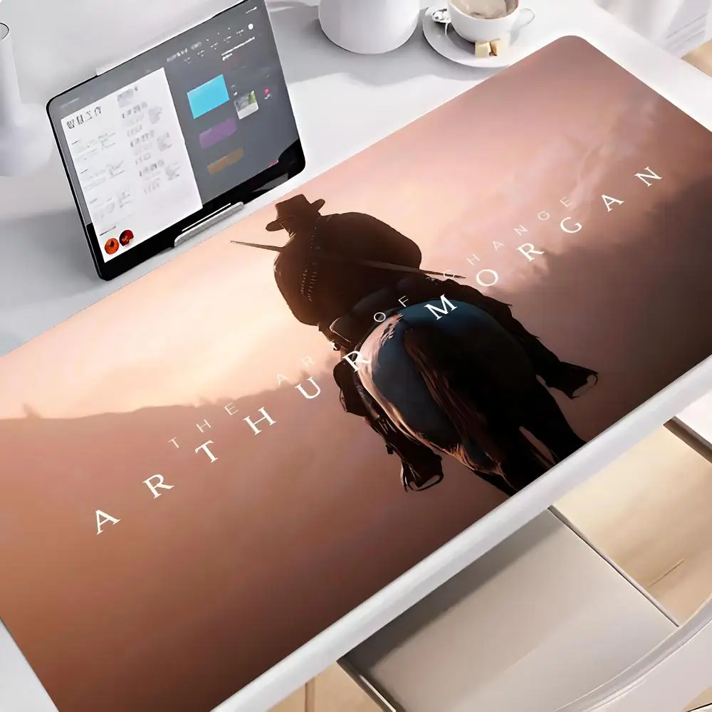 arthur morgan Mouse Pad Anime game mause pads cs lol XXL Home HD Computer Desk Mats Carpet Gamer Office Laptop Soft Desktop 700