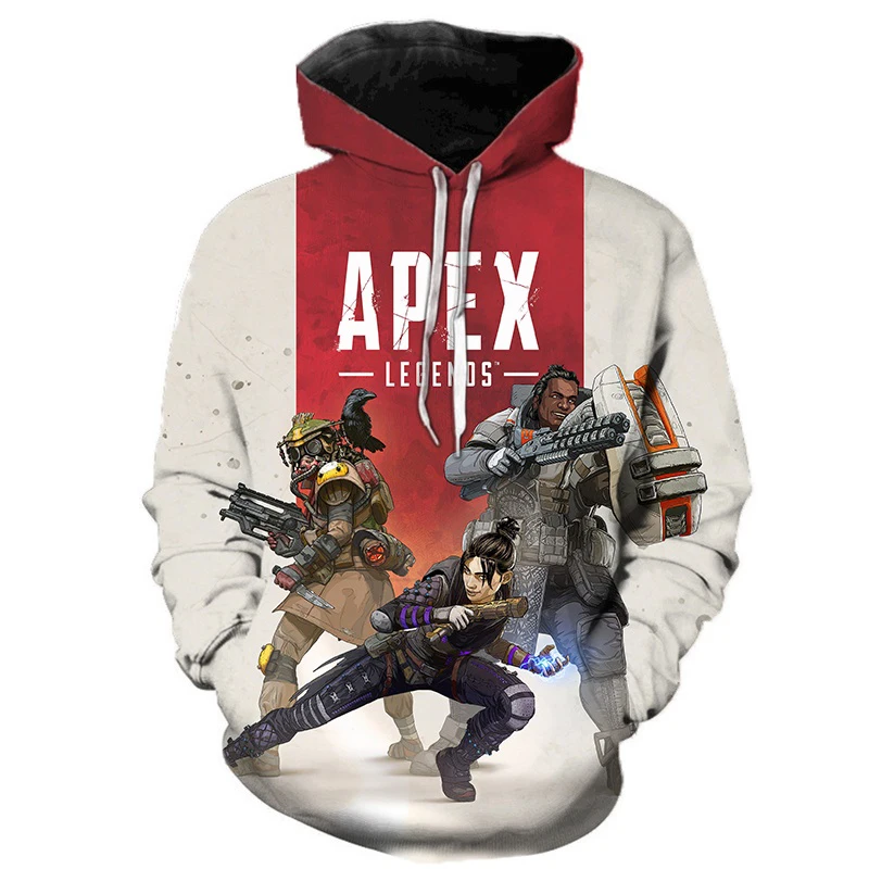 

Новинка 2023, худи с 3D-принтом игры Apex Legends, свитшоты, Мужская Женская толстовка с капюшоном, худи с длинным рукавом для игры, Осень-зима