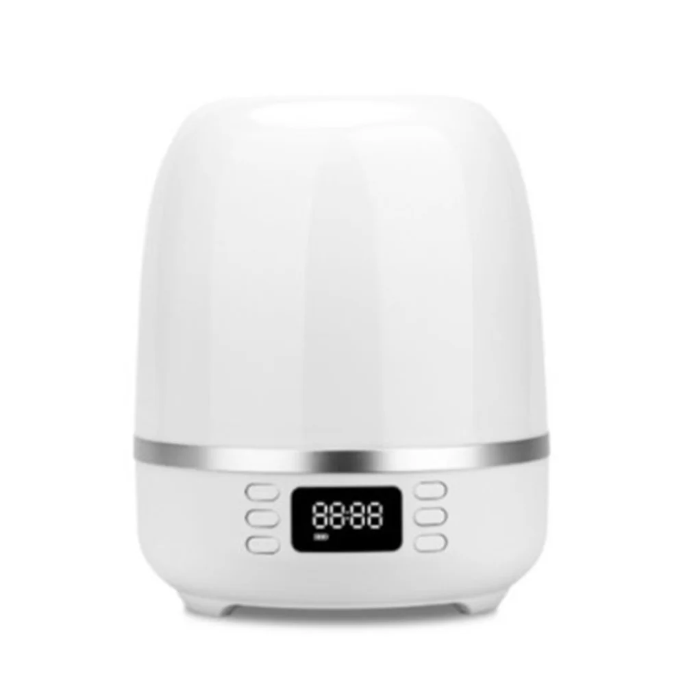 

Wireless Speaker 360 Degree Rotation Projector Night Light Music Bluetooth Player LED Lamp with Digital Clock
