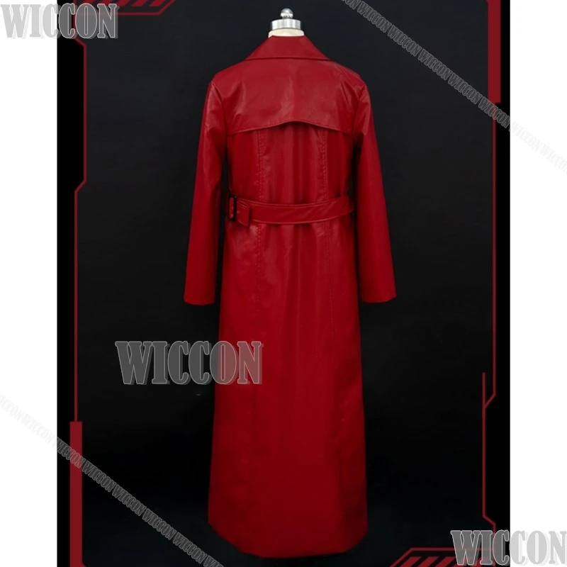 Mr Scarletella Game Homicipher Косплей Костюм Энигматический ануголист Красный парик плащ для