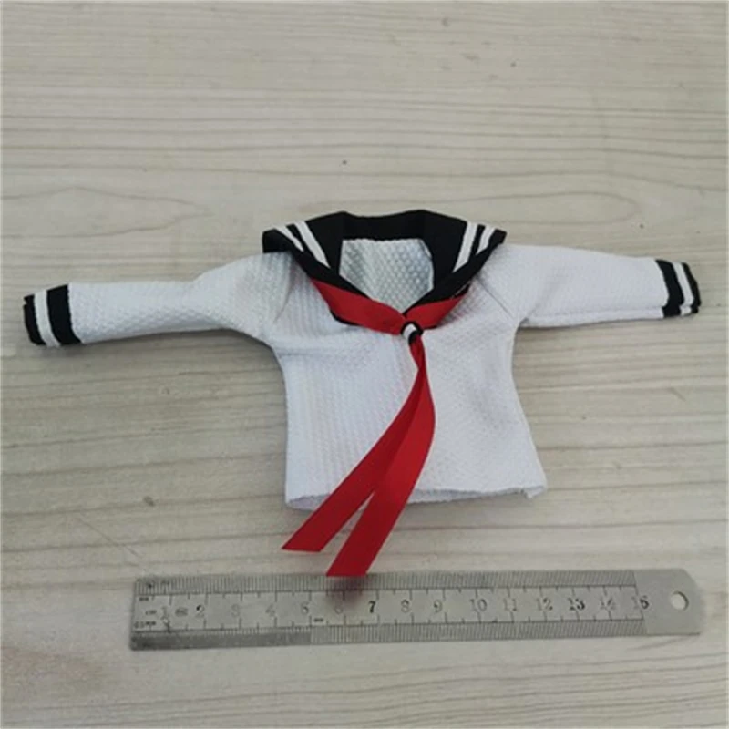 

1/6 Female Soldier Clothing Student Uniform School Long Sleeve Sailor Clothes Model Fit 12" Action Figure Model