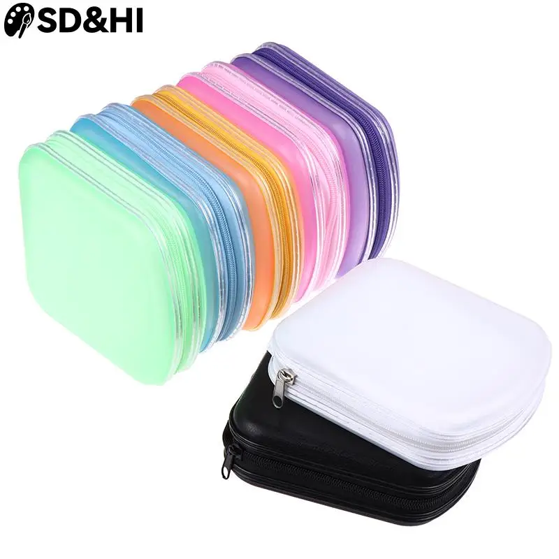 Portable 40pcs Disc CD DVD Wallet Storage Organizer Case Boxes Holder CD Sleeve Bag Album Box Cases With Zipper CD Storage Cover