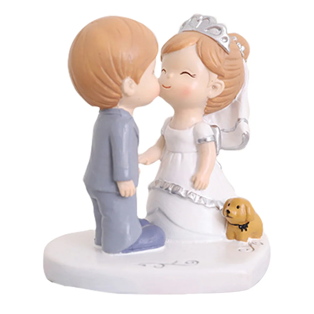 

1Pc Cartoon Couple Shape Decor Resin Decorative Valentine's Day Gift
