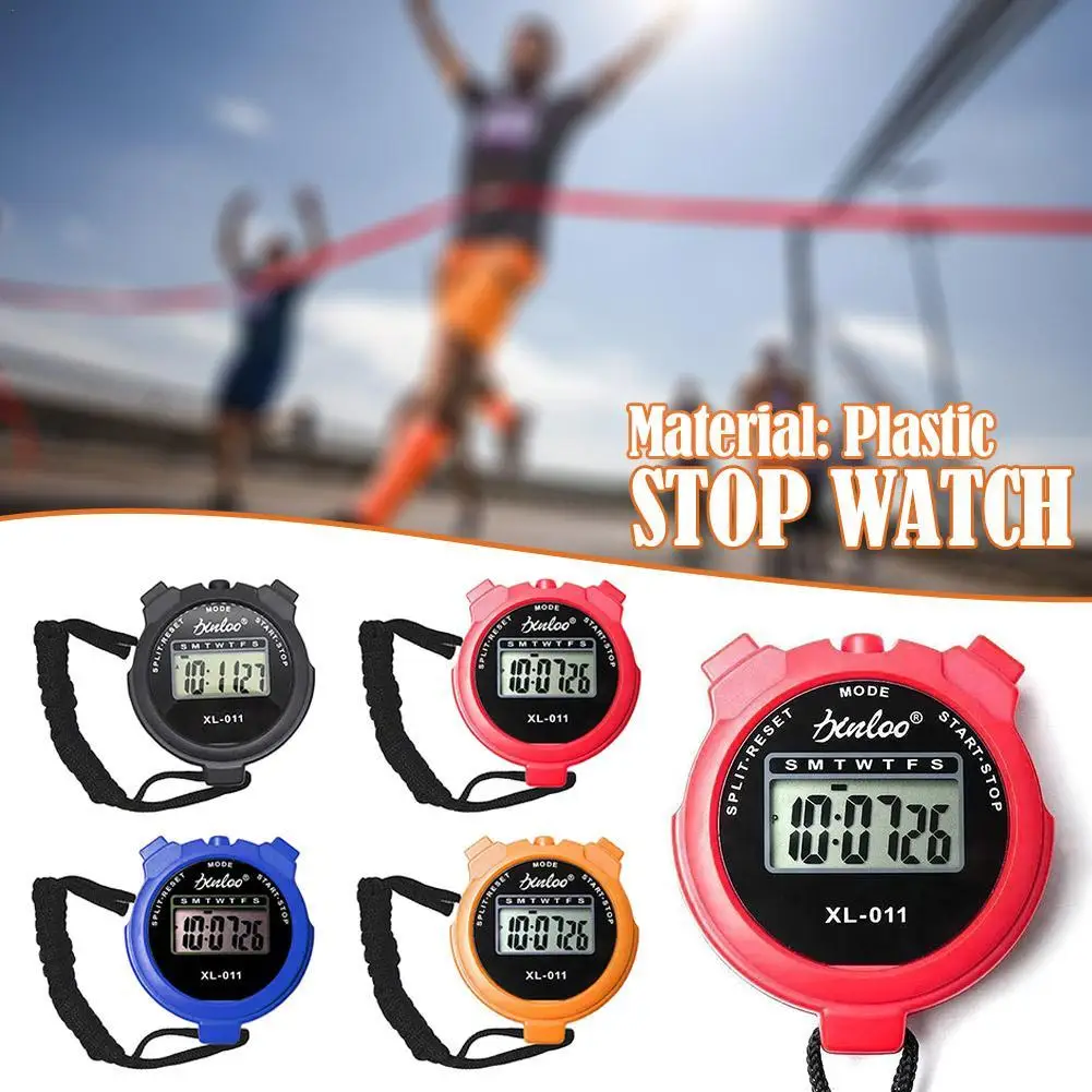 

For XL-011 Handheld Sports Stop Watch Digital Display Fitness Timer Counter Portable 4Colors For Sports Stopwatch Chronograph