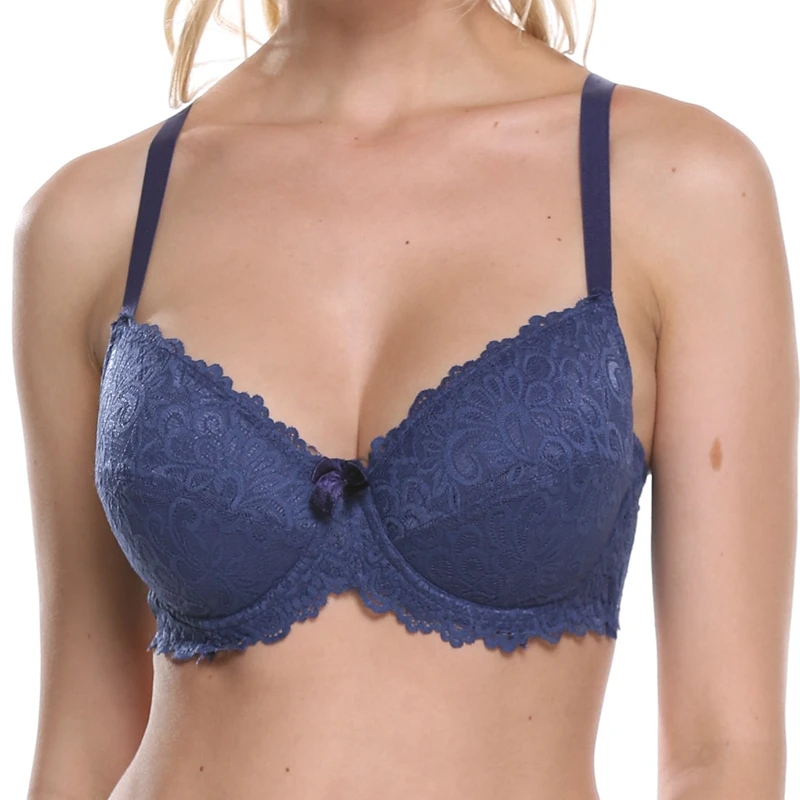 

Beauwear Soft Lace Leisure Bra For Women Sexy Plus Size Thin Cup Cotton Lingerie Breathable Underwear 34D 36D 38D 40D 42D 44D