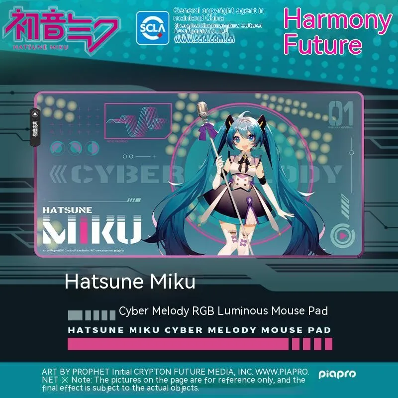 

Anime Vocaloid Hatsune Miku Glow Mouse Pad Table Mat Manga Role Action Figure Cosplay New Collections Trendy Kids Gift