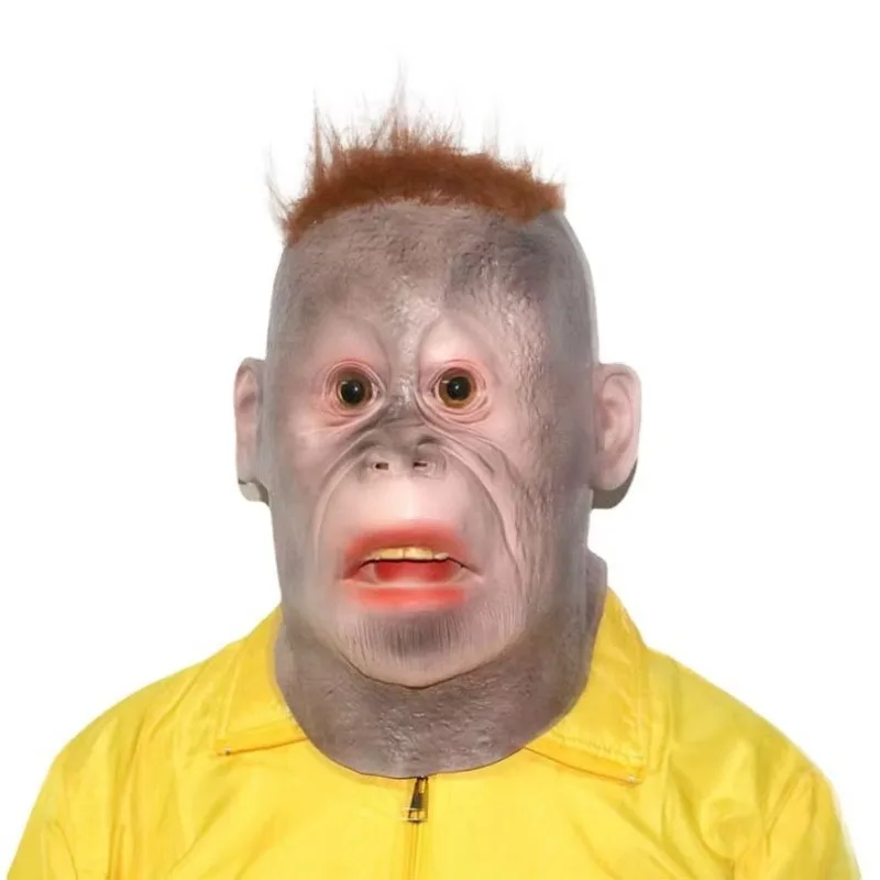 Маска обезьяны забавная голова животного маска гориллы реквизит жуткий косплей