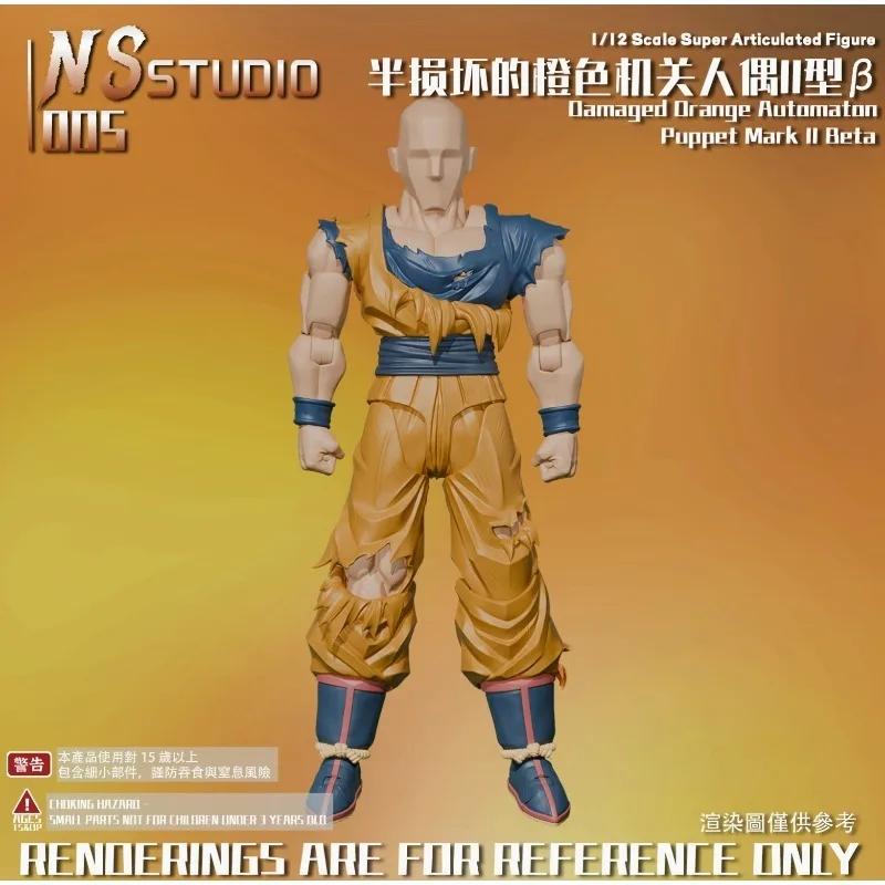Фото В НАЛИЧИИ Оригинальный продукт NS Studio Dragon Ball Super Saiyan 3 Goku Orange NS004 NS005 Battle Damaged Action Figure №2