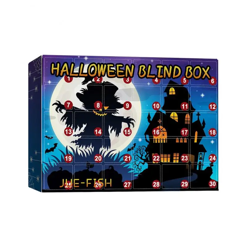 

Decompression Children Toys Halloween Comfortable Touch Countdown Calendar Blind Box Planetary Plate Mini Geheimnis Blind Box