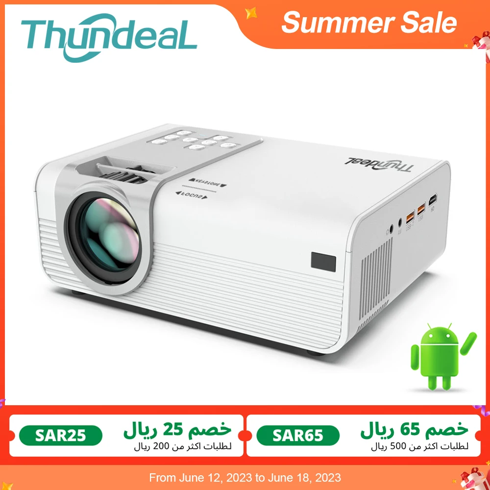 

Портативный мини-проектор ThundeaL TD90 Pro, базовая версия, Full HD, LED 1080P Проектор Видео Домашний кинотеатр 3D Мультимедийная система Яркость 5000 люмен Родное разрешение 1920x1080 поддержка 2К 4К 8К