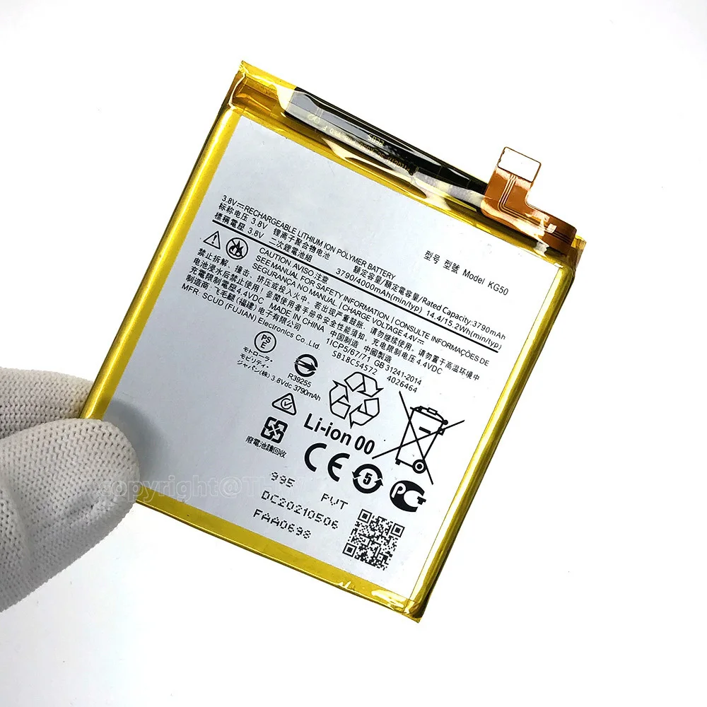 Оригинальный 100% оригинальный аккумулятор высокого качества KG50 для Motorola Moto One Hyper