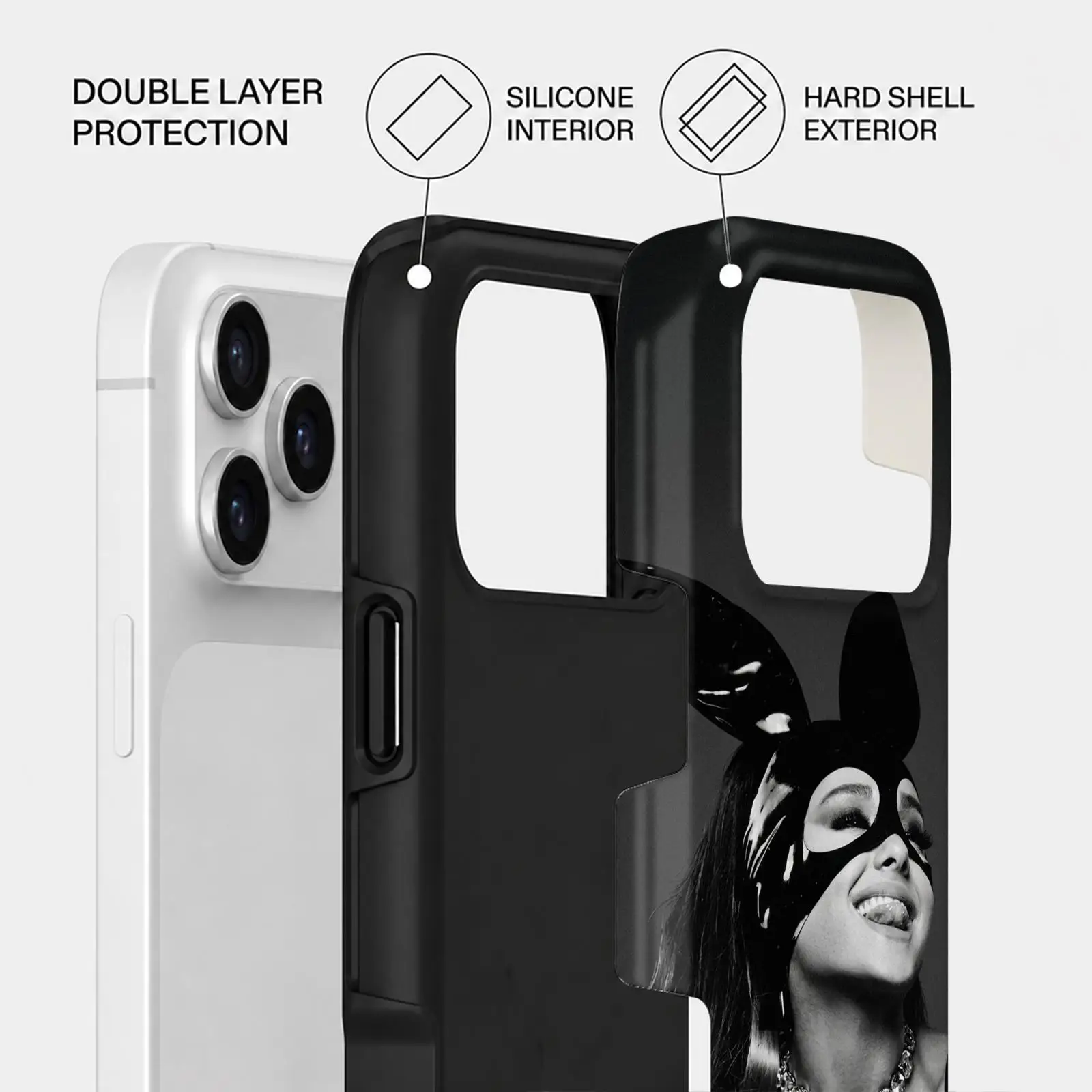 Фото Стильный чехол для телефона A-Ariana G-Grande для iPhone 17 16 15 14 13 12 11 Pro Max Air, двухслойный, противоударный, защитный, 2-в-1 №5