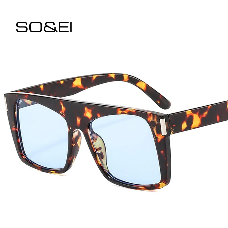 Мужские ретро-очки с квадратными зеркальными заклепками UV400