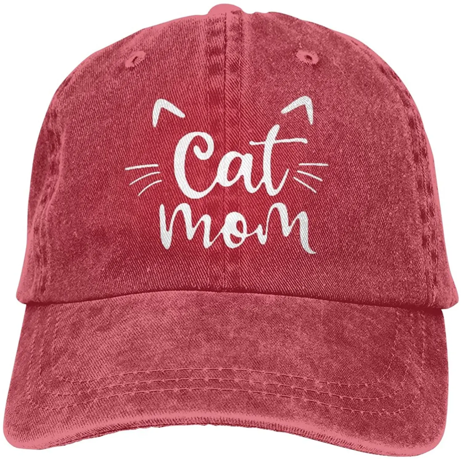 

Cat Mom Printing Vintage Baseball Cap Denim Hats Adjustable Trucker Hats Dad Cap Baseball Cap Snapback Adult Unisex