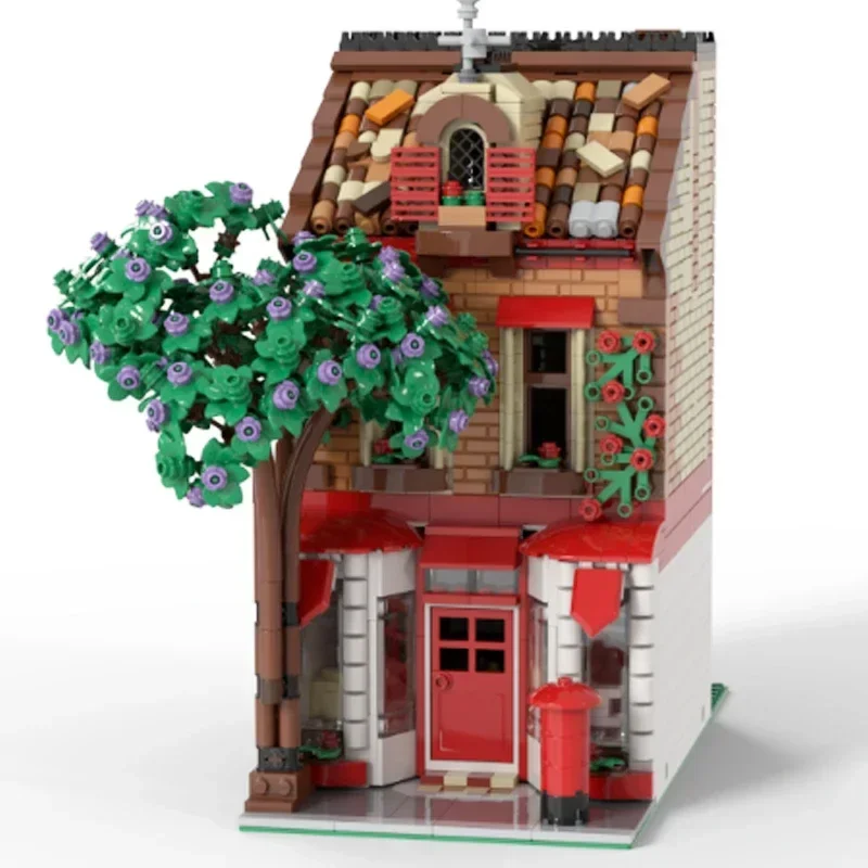 Moc строительные кирпичи модель с видом на улицу деревня почтовый офис технология