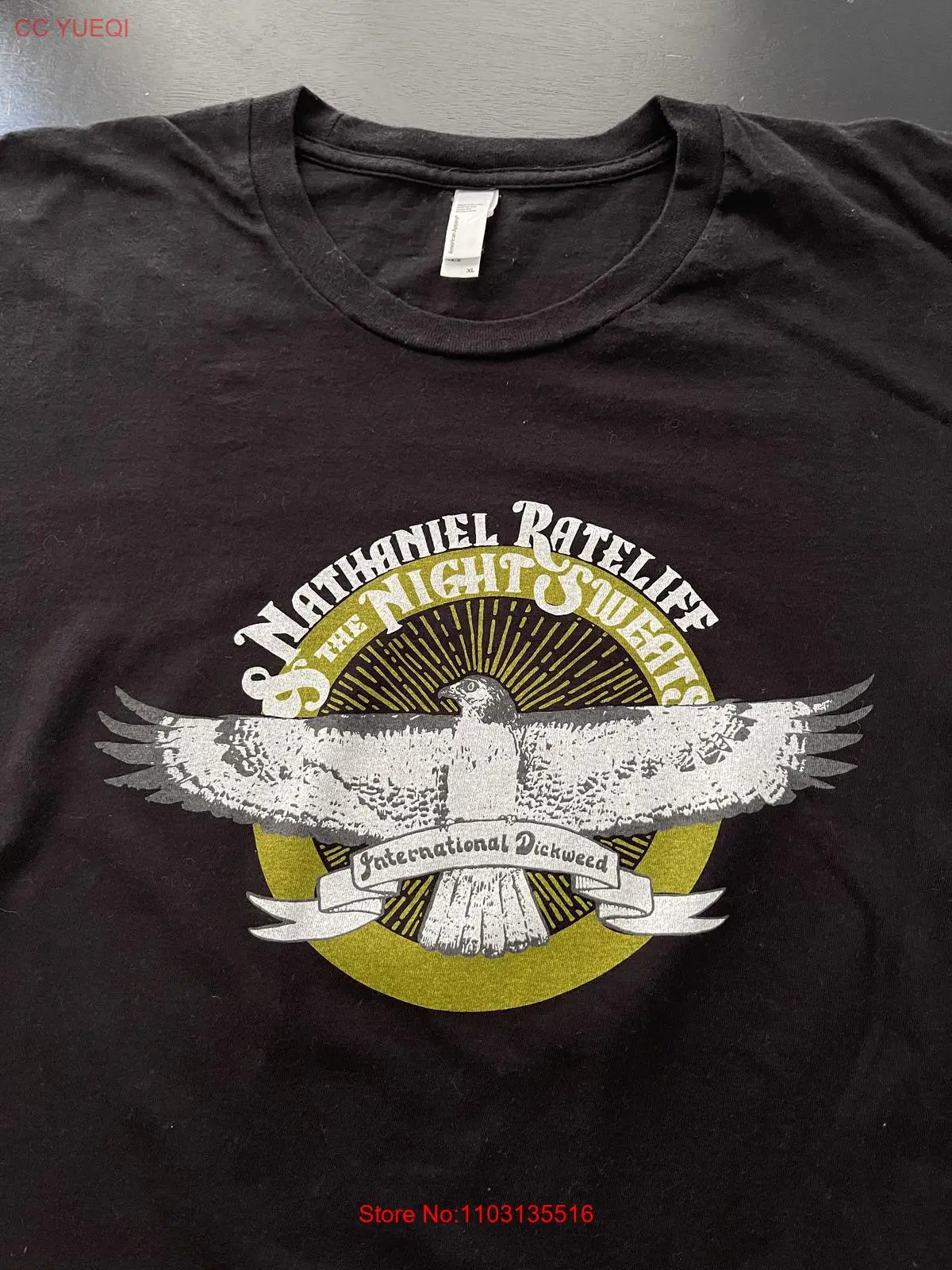 Футболка Nathaniel Rateliff &amp the Night Sweats International D*ckweed черная XL