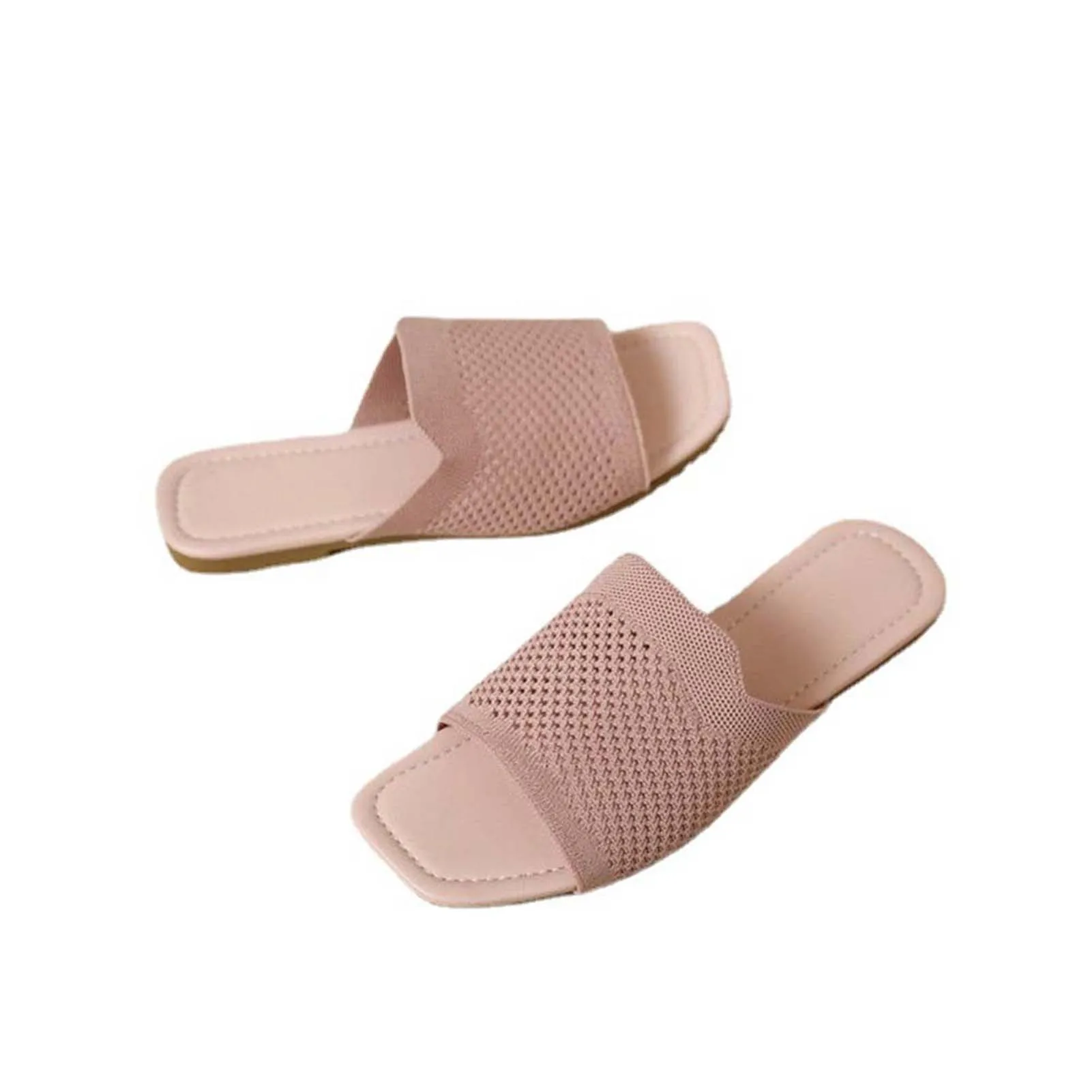 Mesh Flat Sandals With White/Black/Pink/Yellow Comfortable Breathable Shoes For Shopping Dating