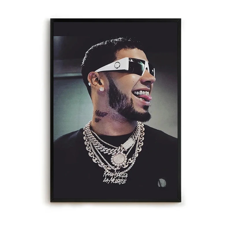 

Anuel AA Singer Poster Decorative Painting on Canvas Posters for Wall Interior Paintings Room Decoration Luxury Home Decor Art