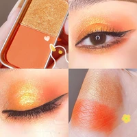 fashion tin box eyeshadow palette waterproof glitter no smudging 2 colors long lasting pigmented brighten charming eyes makeup