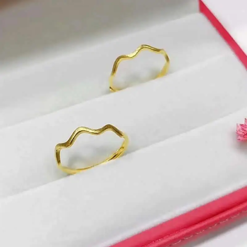 Женское кольцо из желтого золота 999 пробы регулируемый размер 1 шт.