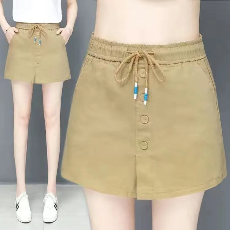 High-quality Women's Summer Wide Leg Pants Women's Golf Wear Skirt Outdoor Sports Loose Slim Golf Shorts Elastic Safety Pants