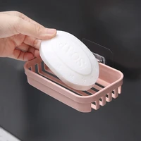 single double layer soap dish self adhesive soap holder bathroom storage organization drain kitchen shelf gadgets accessories