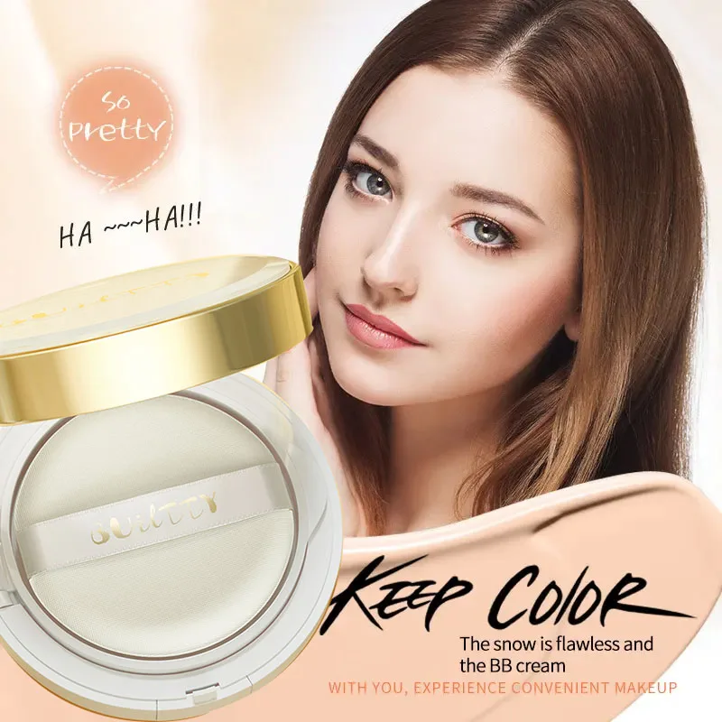 

Builtty Makeup Whitening Foundation CC BB Cream Waterproof Brighten Air Cushion Women Base Makeup Face Cosmetics