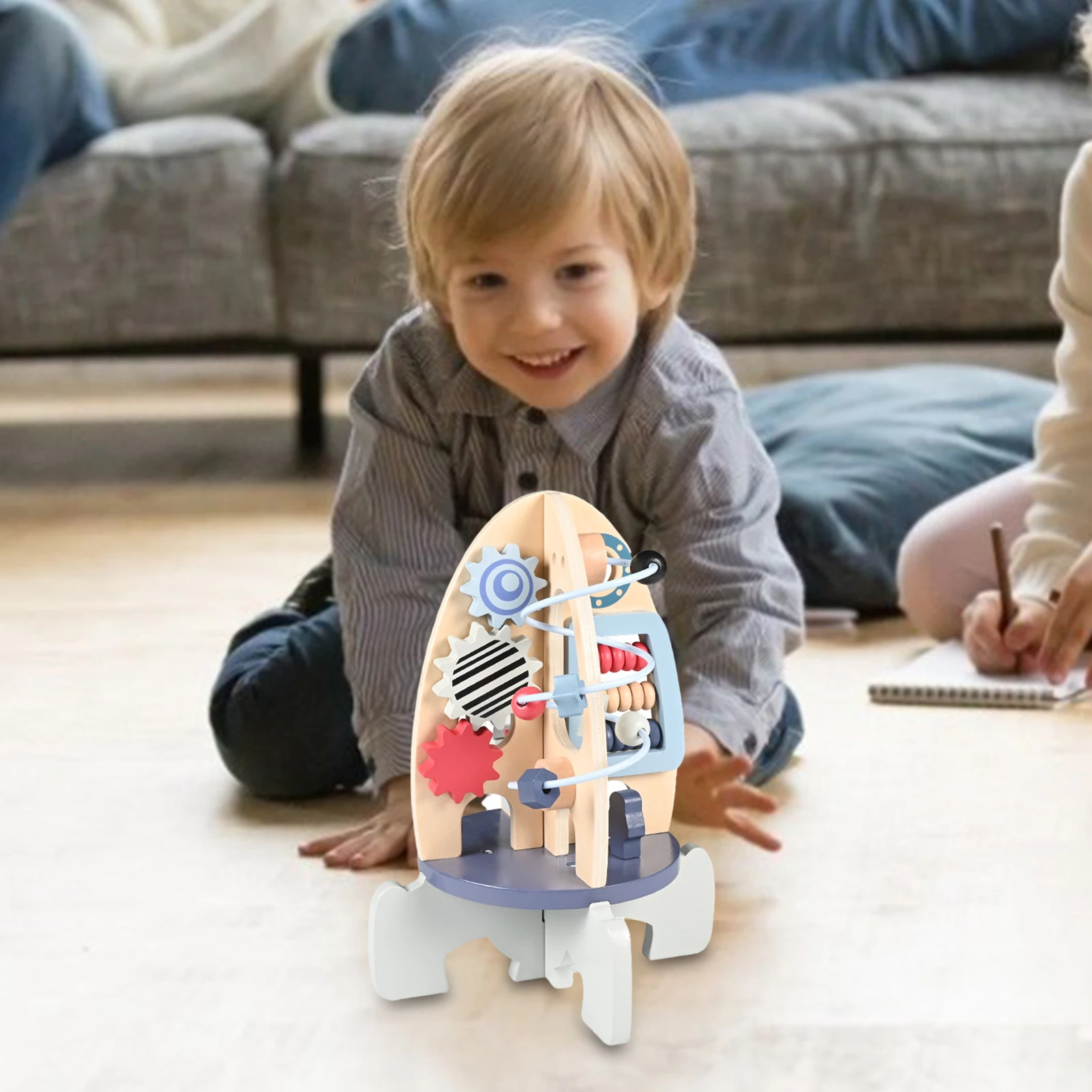 

2022 Bead Maze Toy For Toddlers Busy Space Rocket Beads Removable Bead Maze Early Childhood Education Enlightenment Toys