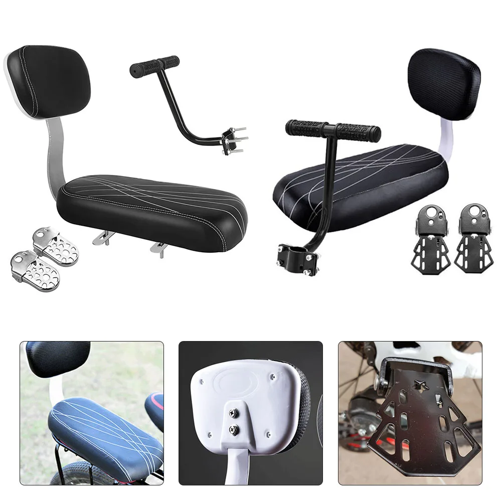 

Bicycle Rear Saddle Bicycle Seats With Back Rest 34*16cm Bike Child Seat Cushion Rear Shelf Thickened Saddle Cycling Accessories