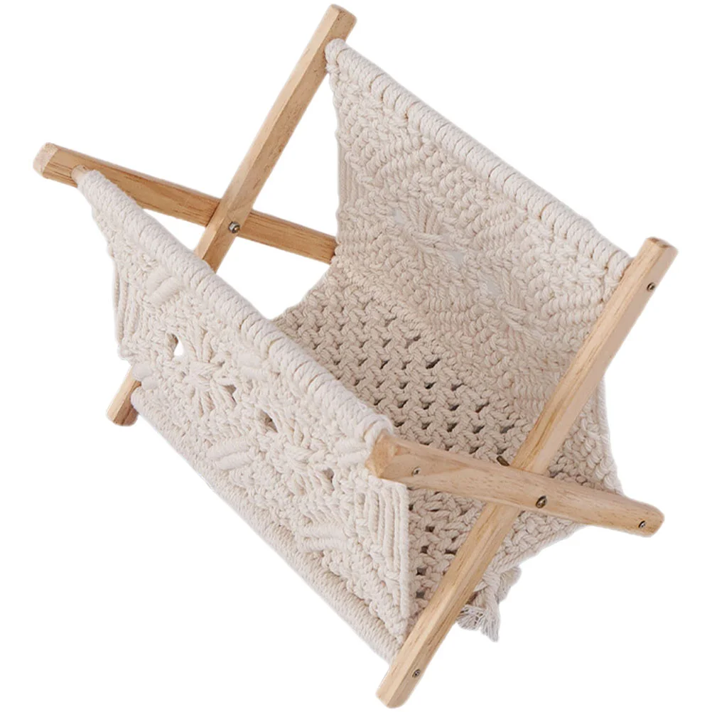 

Плетеная вешалка для хранения веревок в богемном стиле, складная вешалка для книг