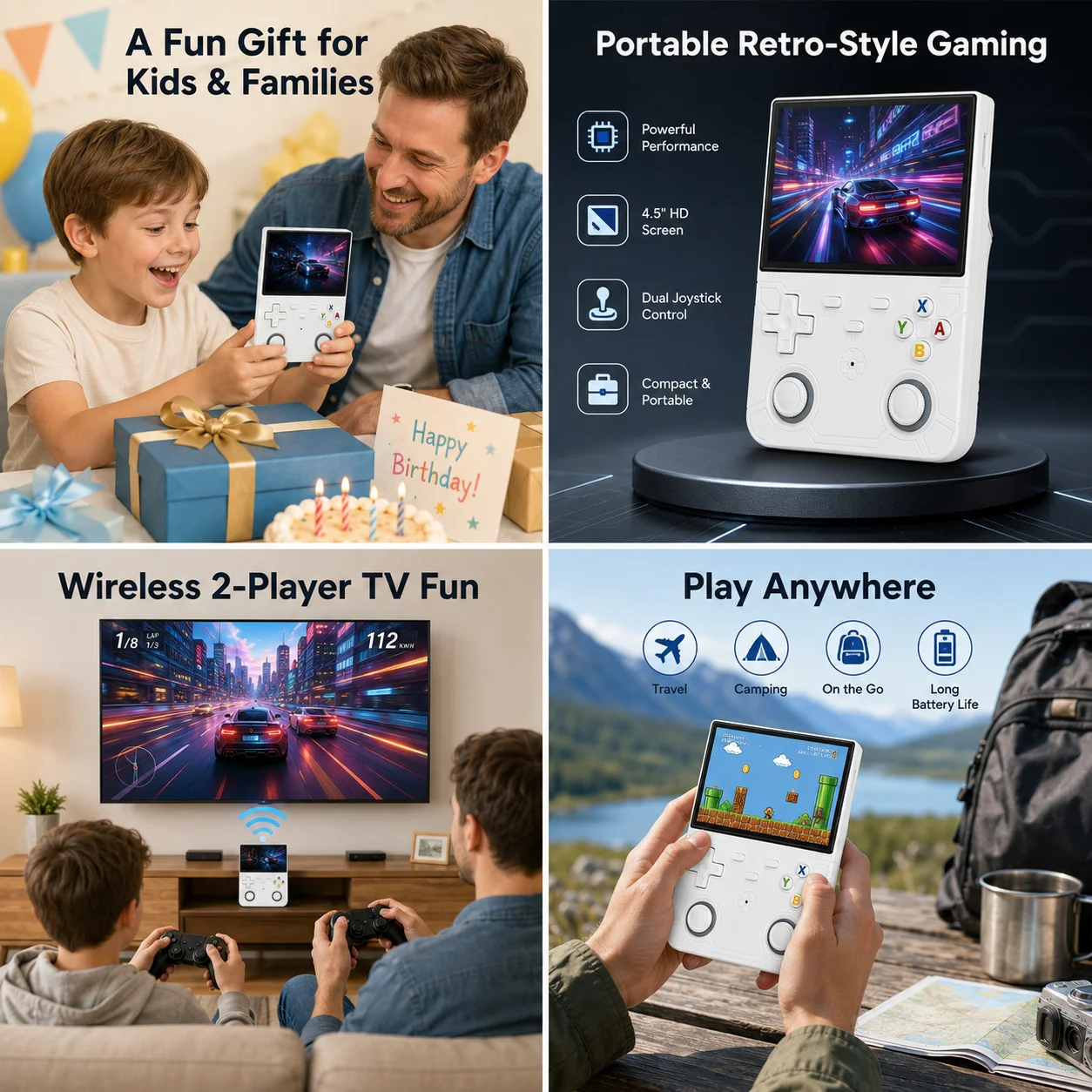 Фото Внешний игровой контроллер OTG с поддержкой R36 Ultra X, портативная игровая приставка с двойным вибромотором, 8W, двойными стереодинамиками, 30+ симуляторов игр. №5