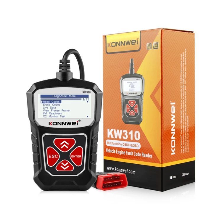 Фото Готовый на складе KONNWEI KW310 автомобильный диагностический инструмент сканер полная функция OBD2 анализатор двигателя для всех автомобилей №2