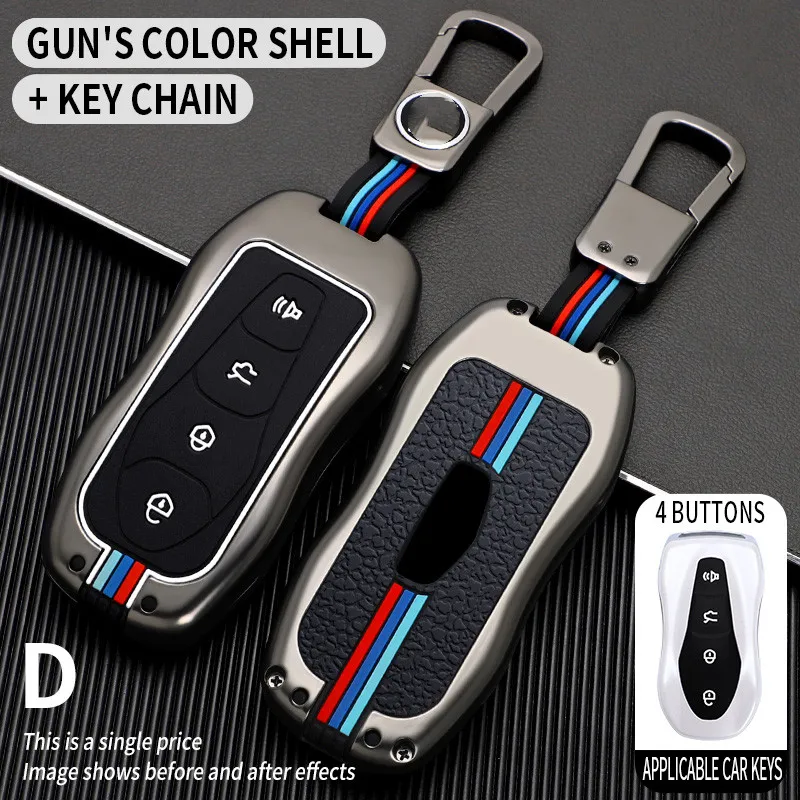 

Car Key Case Cover Holder Protective Shell For Geely New Emgrand GS X6 SUV EC7 Car Styling Accessories Fob Buckle Keychain