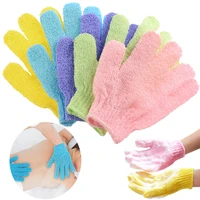 2pcs peeling exfoliating mitt gloves for shower wash skin moisturizing spa foam scrub gloves resistance body massage sponge