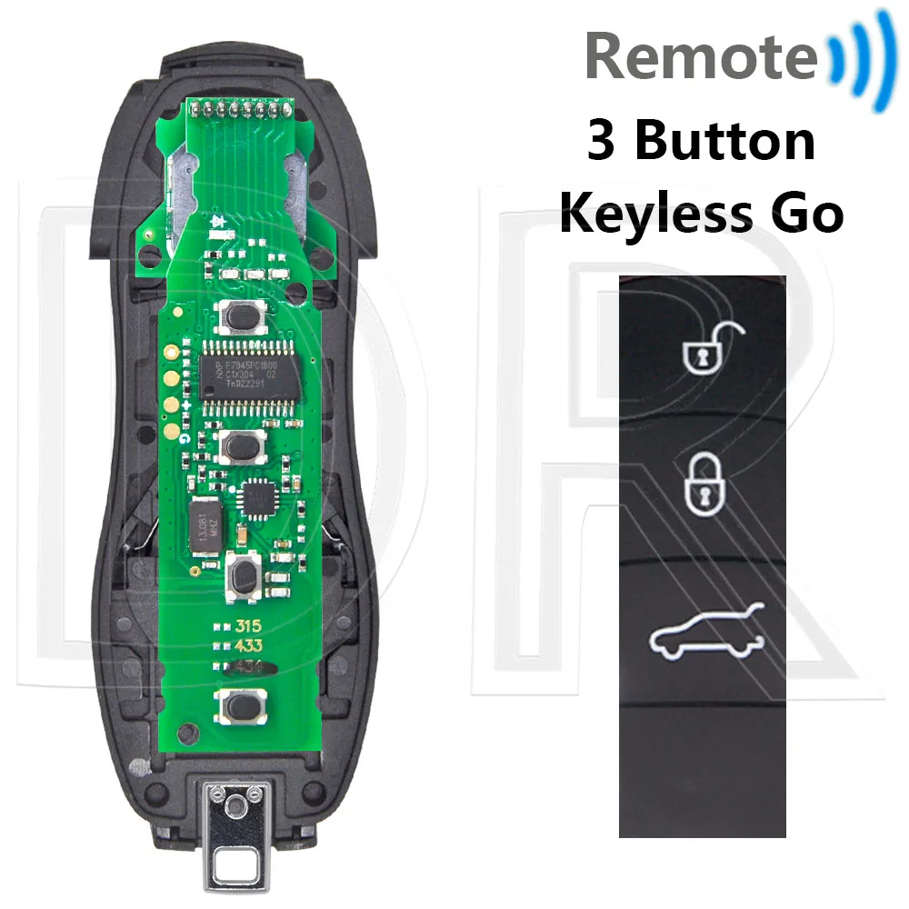

Отличный ID49 PCF7945P 315/433/434 МГц без ключа/без ключа Go автомобильный дистанционный ключ DIY Запчасти для Porsche Macan Panamera Cayenne