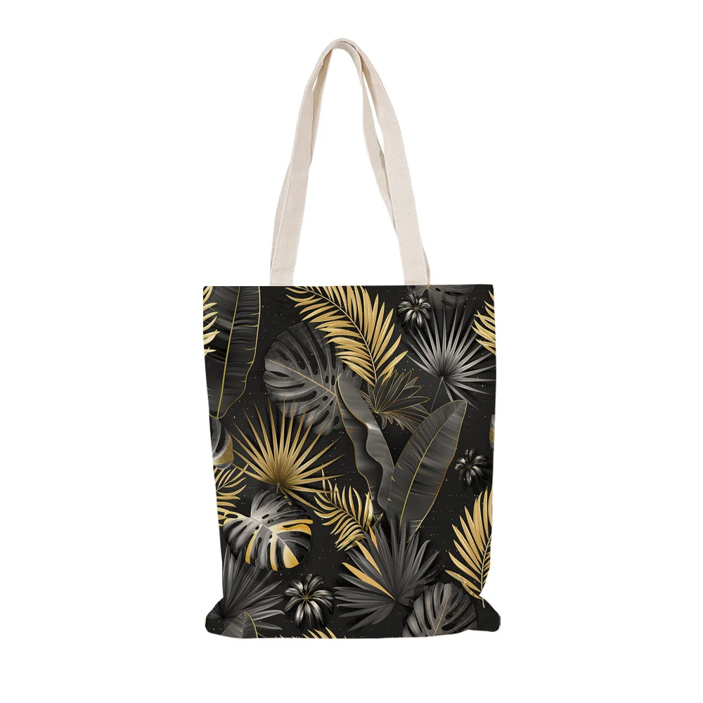 

Гингко лист, Холщовая Сумка с принтом, женская пляжная сумка на одно плечо, сумка для покупок, сумка