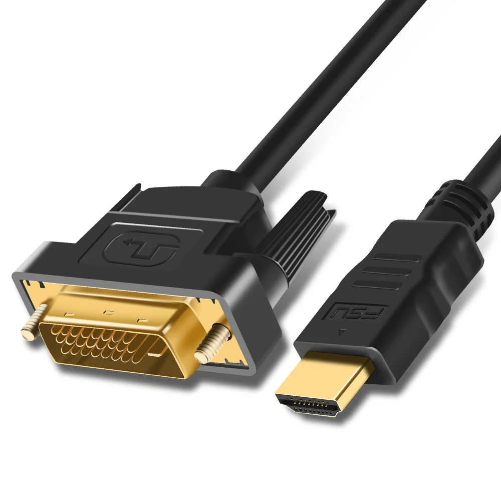 HDMI-compatible to DVI Cable Adapter 24+1 pin DVI to HD Cable Male to Female 3D 1080P for LCD HDTV XBOX High speed  1m 2m 3m 5m