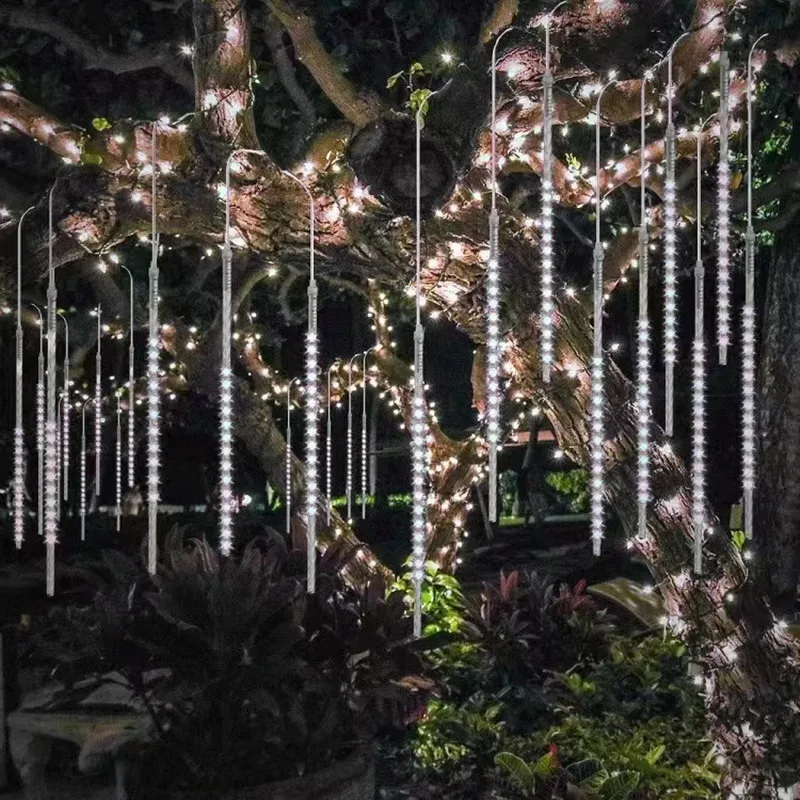 

30/50cm Meteor Shower Rain Lights LED Holiday String Waterproof Fairy Garden Decor Outdoor Led Street Garland Christmas Wedding