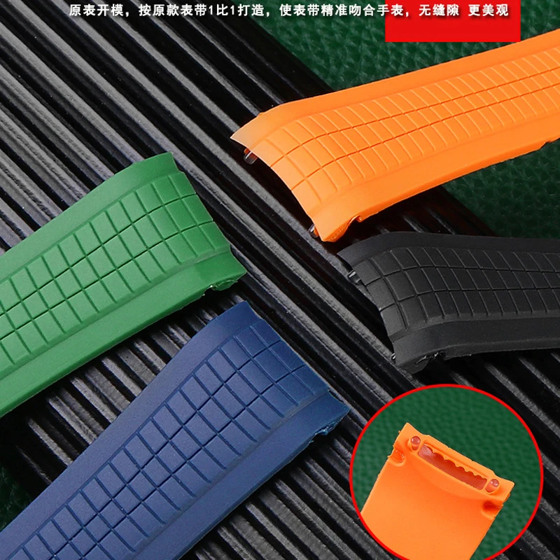 Premium-Grade Soft Rubber Watch Strap Aquanaut Fits For Patek Philippe Silicone 5164A 5167A 5168A 21mm Folding clasp Watchbands