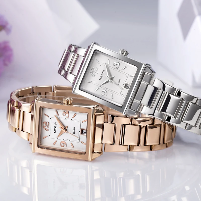 

Square Ladies Watch Waterproof Quartz Watch Fashion Stainless Steel Strap Women Watch Top Luxury Brands