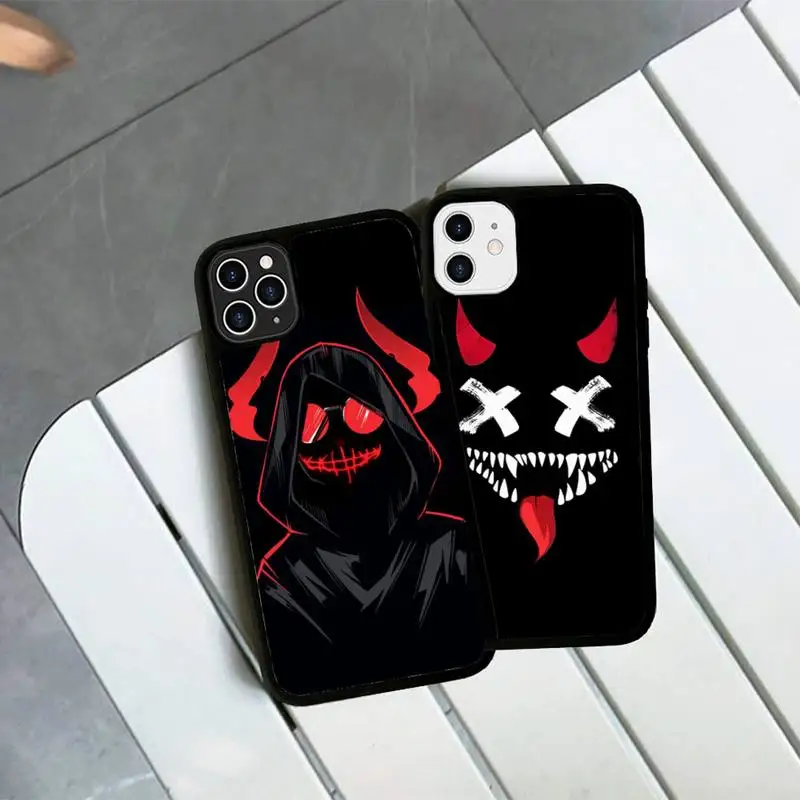 

Devil Bad Boy Phone Case Silicone PC+TPU Case for iPhone 11 12 13 Pro Max 8 7 6 Plus X SE XR Hard Fundas