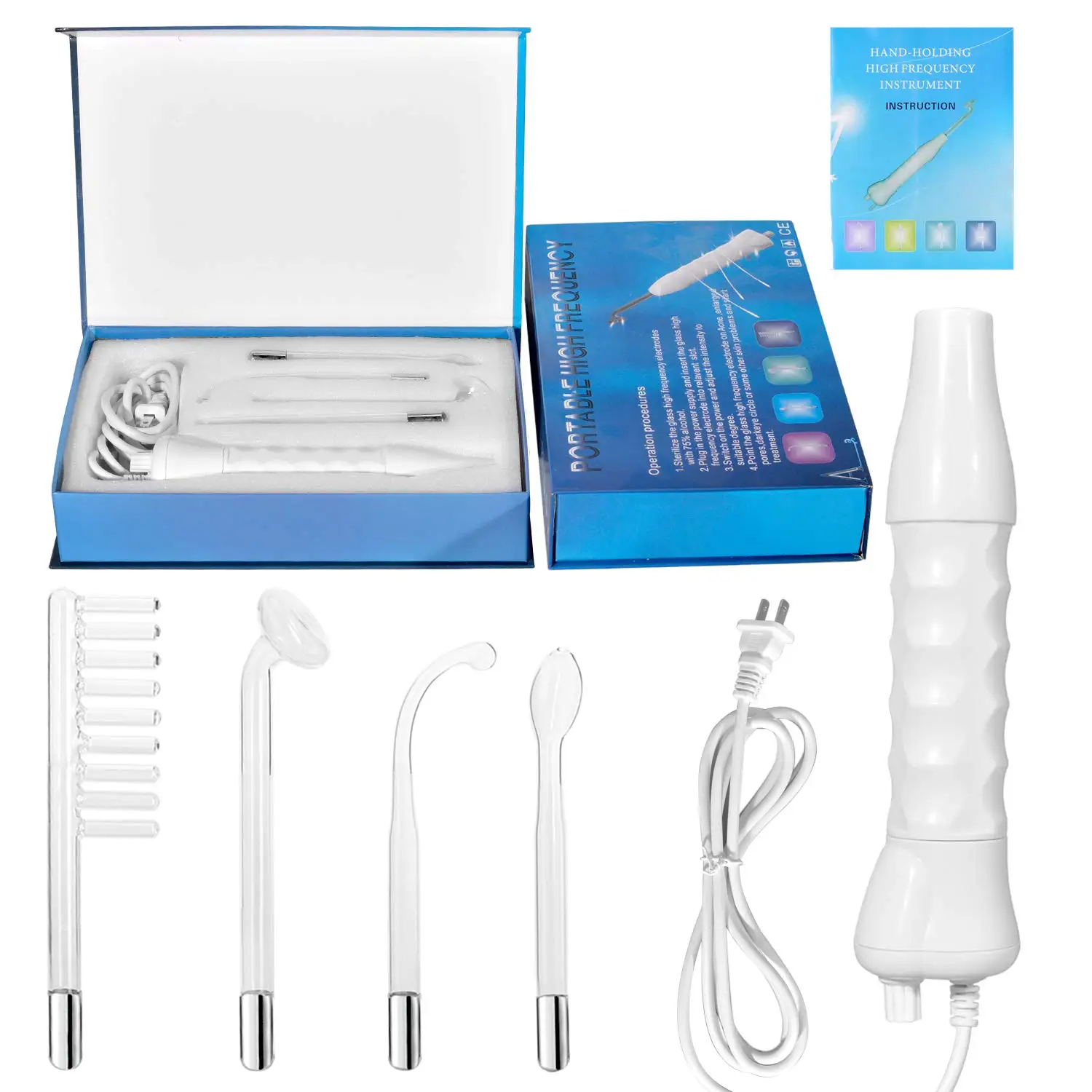 

Replacement Electrotherapy Rod Glass Tube High Frequency Sterilization Label Spot Removal Acne Hair Face Body Spa Beauty Care
