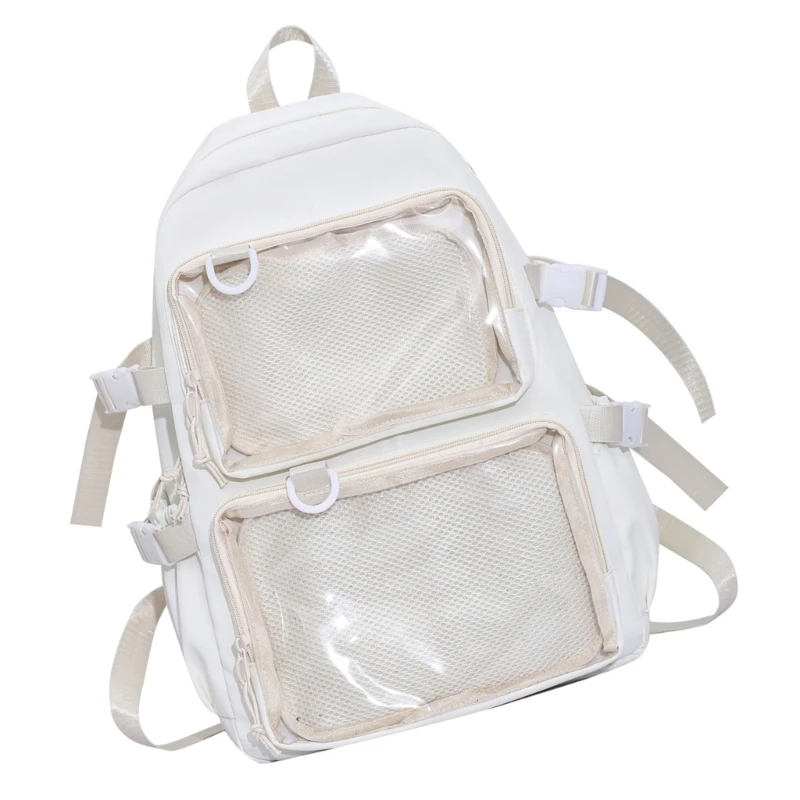 Студенческая милая прозрачная школьная сумка для женщин прозрачный нейлоновый