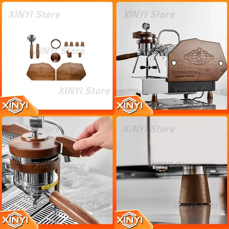 Фото Набор аксессуаров для кофемашины La Marzocco GS3: модификация из высококачественной древесины ореха, комплект для бариста №1