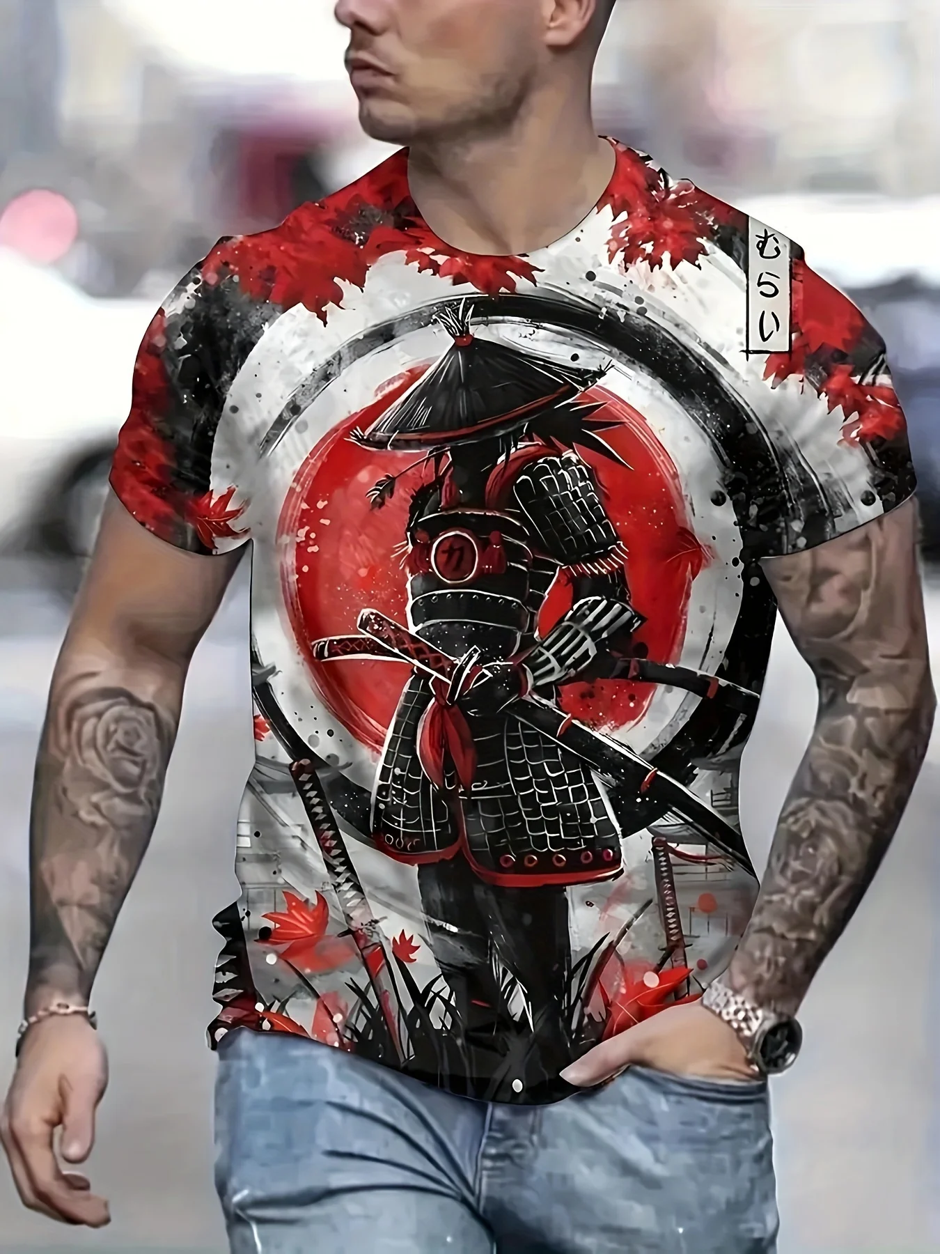 Футболка с 3D-принтом викингов воинов модный дышащий топ коротким рукавом в стиле