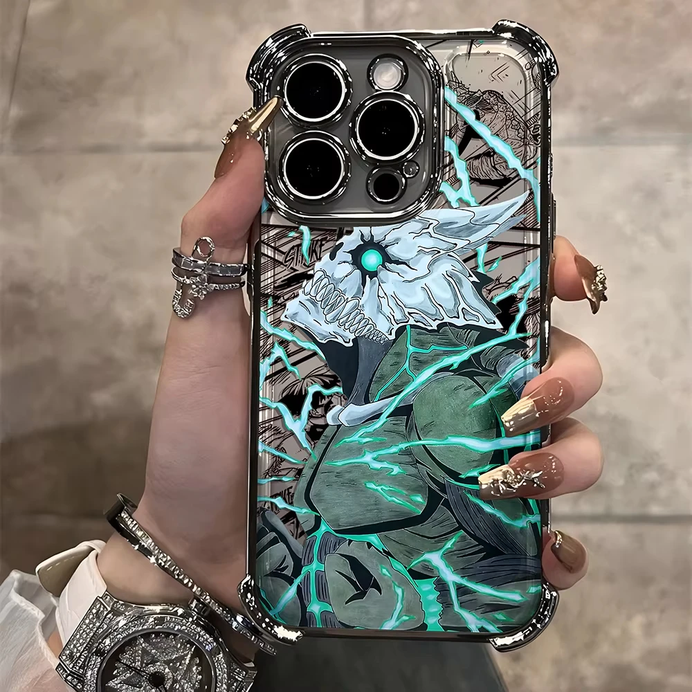 Чехол для телефона Anime Kaiju No 8 Kafka для iPhone 16 e 15 14 13 12 11 Pro Max XS X XR Plus Mini SE 2020 2022 Plating Coque Funda (art.: 3920ce07b8a29) - 3920ce07b8a29