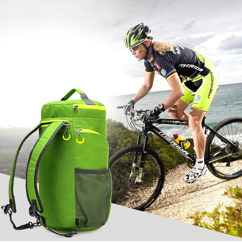 Foldable Sports Backpack Bag Women Men'S Fitness Gym Travel Luggage Duffle Handbag Outdoor Cycling Nylon Weekend Trekking Bag