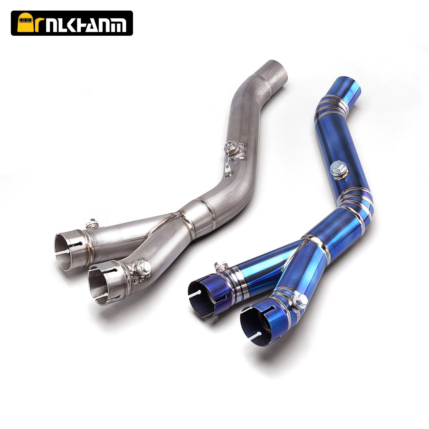 Фото Выхлопная система R1 Slip On для мотоциклов YZF R1, R1M, MT10 2015-2024, модифицированная гоночная линия Ti. Соединительный интерфейс для средней трубы из сплава №3